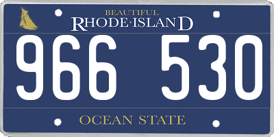 RI license plate 966530