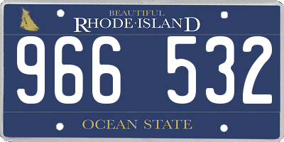 RI license plate 966532