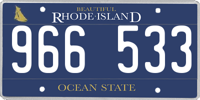 RI license plate 966533