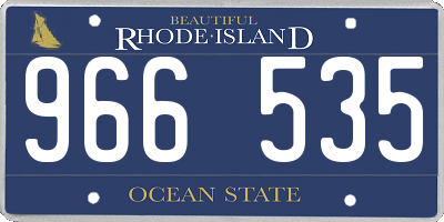 RI license plate 966535