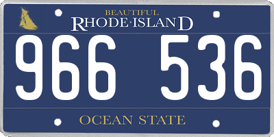 RI license plate 966536