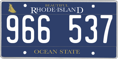 RI license plate 966537