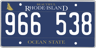 RI license plate 966538