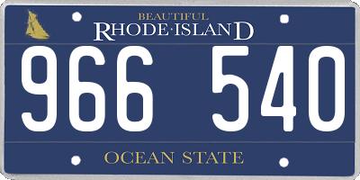 RI license plate 966540