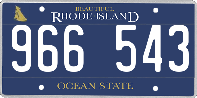 RI license plate 966543