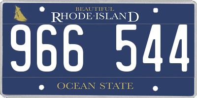 RI license plate 966544