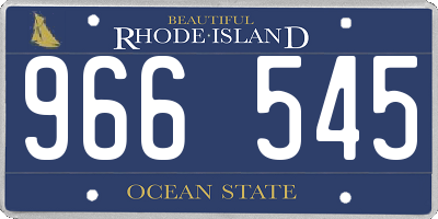 RI license plate 966545