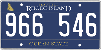 RI license plate 966546