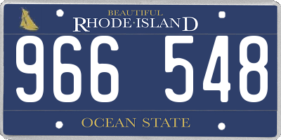 RI license plate 966548