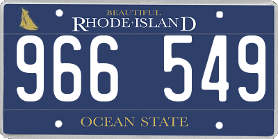 RI license plate 966549