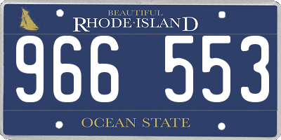 RI license plate 966553