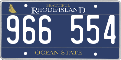 RI license plate 966554