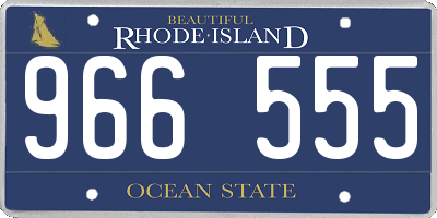RI license plate 966555