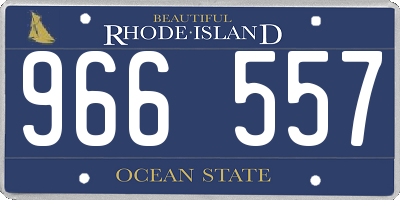 RI license plate 966557