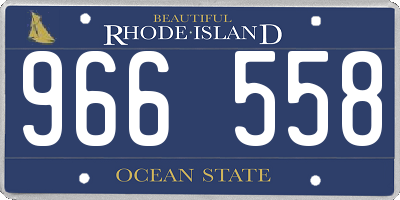 RI license plate 966558