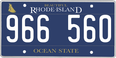 RI license plate 966560