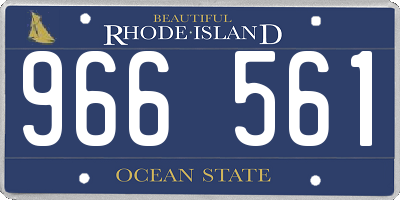 RI license plate 966561