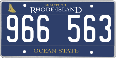 RI license plate 966563