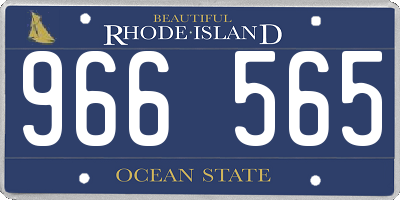 RI license plate 966565