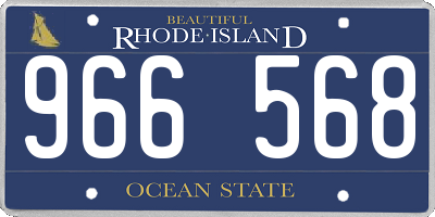 RI license plate 966568