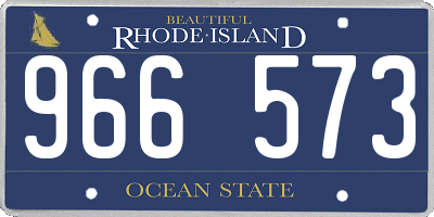 RI license plate 966573