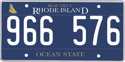 RI license plate 966576