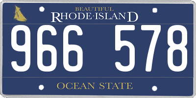 RI license plate 966578