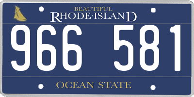 RI license plate 966581