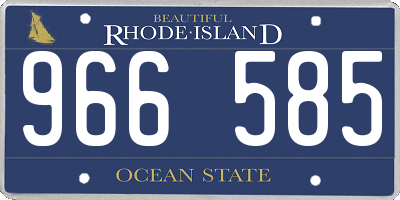RI license plate 966585