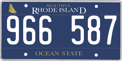 RI license plate 966587