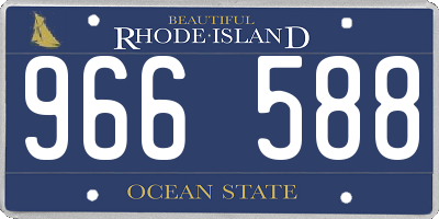 RI license plate 966588