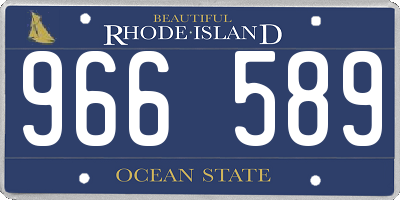 RI license plate 966589