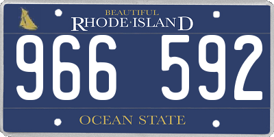 RI license plate 966592