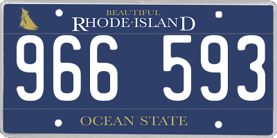 RI license plate 966593