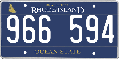 RI license plate 966594