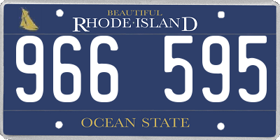 RI license plate 966595