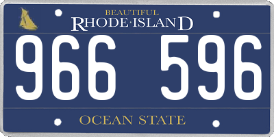 RI license plate 966596