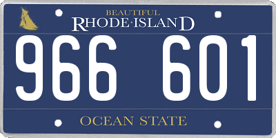 RI license plate 966601