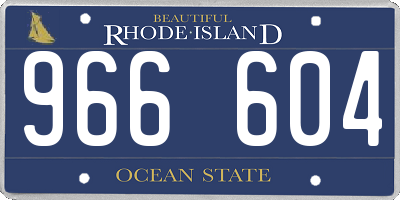 RI license plate 966604