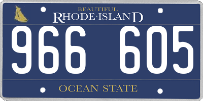 RI license plate 966605