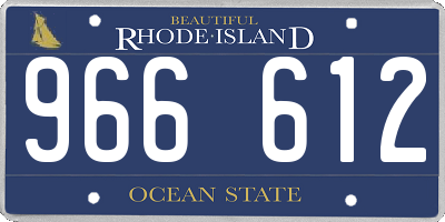RI license plate 966612