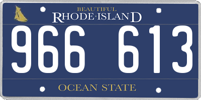 RI license plate 966613