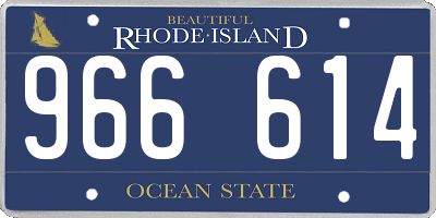 RI license plate 966614