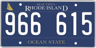 RI license plate 966615