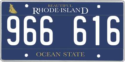 RI license plate 966616