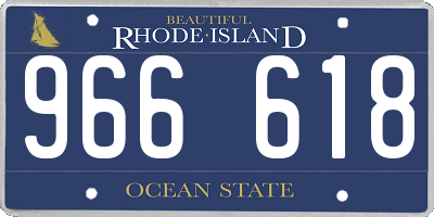 RI license plate 966618