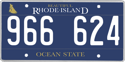 RI license plate 966624