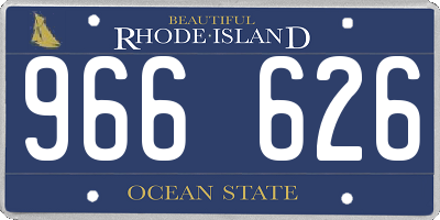RI license plate 966626