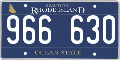 RI license plate 966630