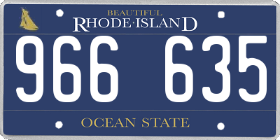 RI license plate 966635